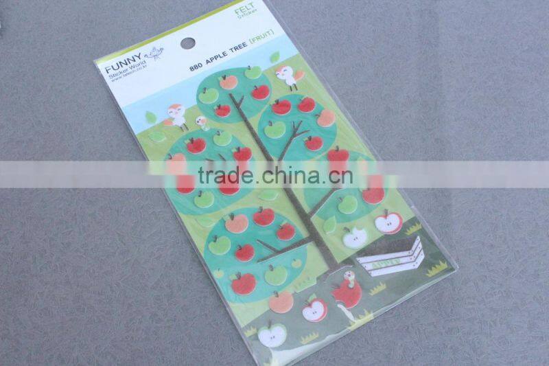 Animal felt stickers fabric stickers,adhesive stickers for fabric,Felt stickers,felt fabric stickers