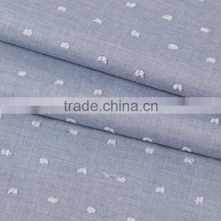 cotton poly swiss dot fabric jacquard fabric for dresses polyester cotton blend fabric