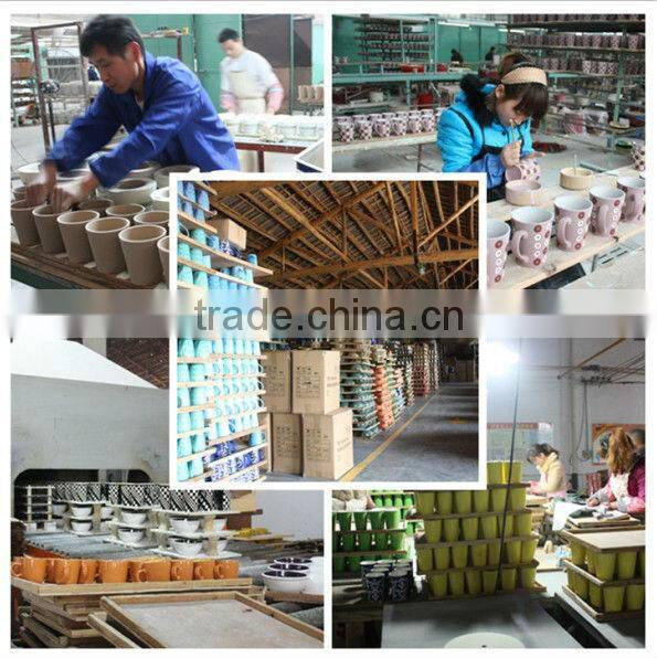 ceramic round flower design plate