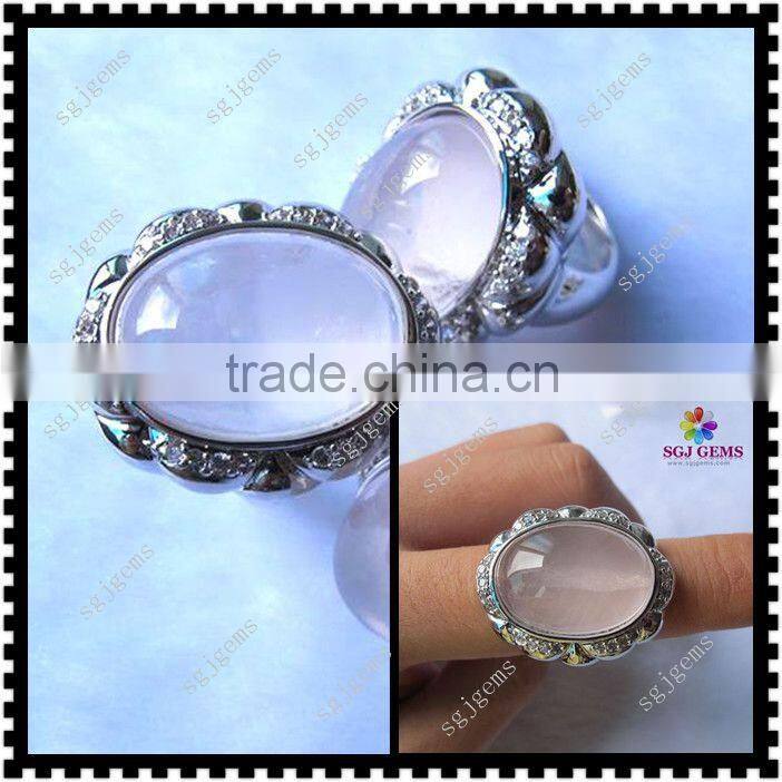 White gemstone rock crystal clear quartz point Brass earring for women-silver plated earring unique jewelry design