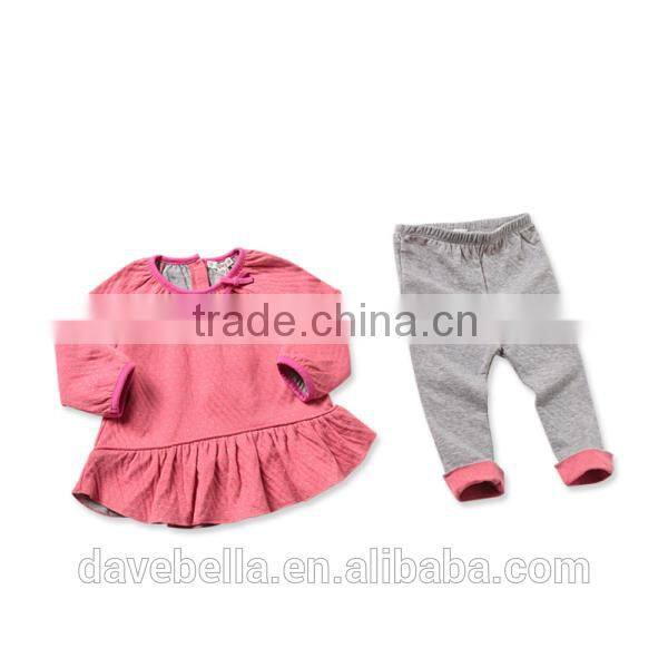 DB705 dave bella 2014 autumn cotton princess sets baby clothes kids clothing set baby chothing knitted sets
