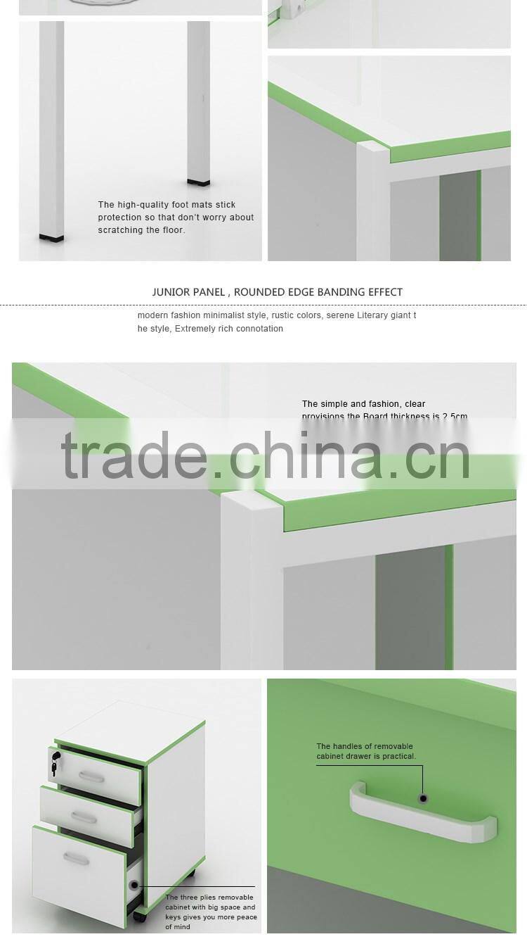wooden office table design for 4 peoson