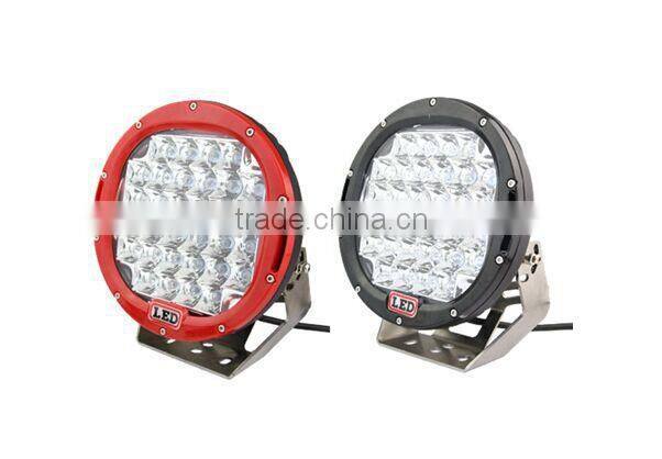 Top Sale Black/ Red automobile 4x4 accessories 4wd offroad 9 inch 96w round led working light led driving lights work light led