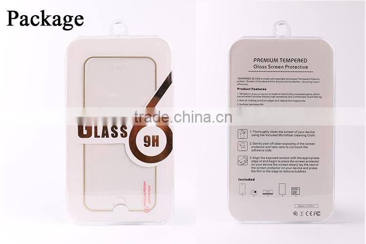 Hot sale 0.3mm tempered glass for iPhone6 screen protector transparent tempered glass film