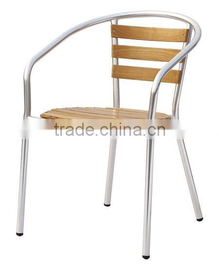 2016 classic design aluminum sets with wood slats for balcony relax