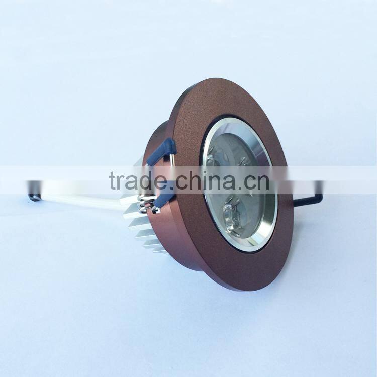 Coffee design LED ceiling lights long lifespan 3w 5w 7w LED down lights