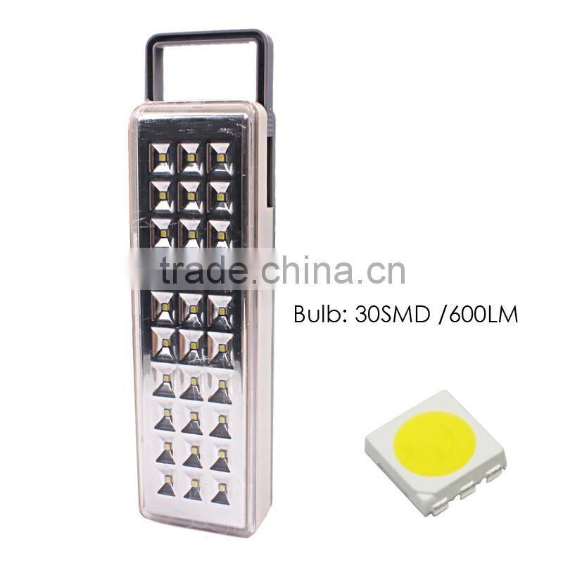 BT-4817 30SMD 600Lumen Emergency Light with 3.7v 1200mAH Rechargeable Lithium Battery