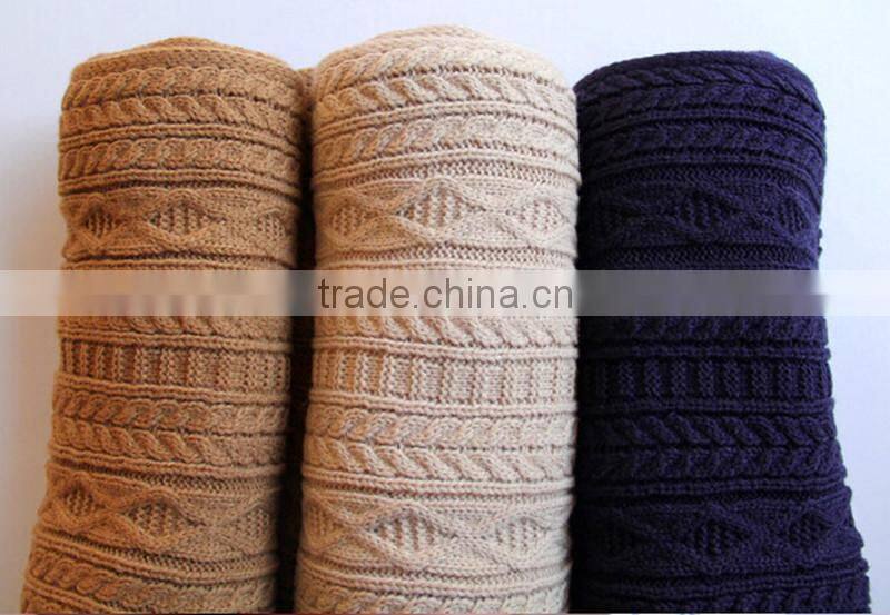 2015 hot sale classical unisex solid color knittted scarf