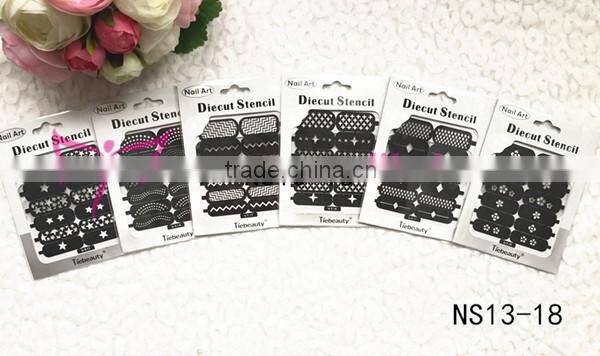 2015 new design nail stencil vinyl sticker factory price