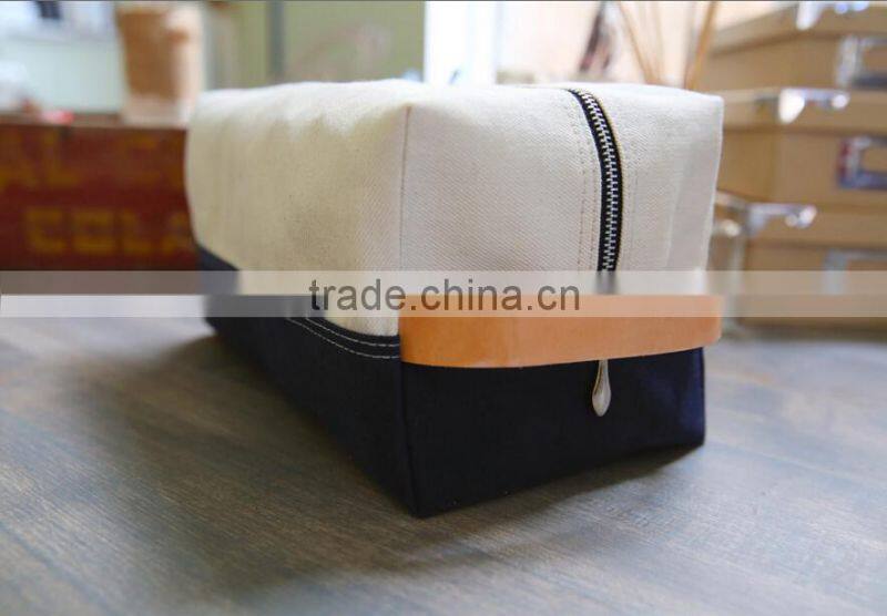 personalized women's waxed canvas toiletry bag /waxed canvas cosmetic bag /selvage denim bags and pouches