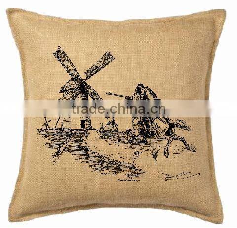 Traditional design silver kantha work cotton cushion cover 40*40cm