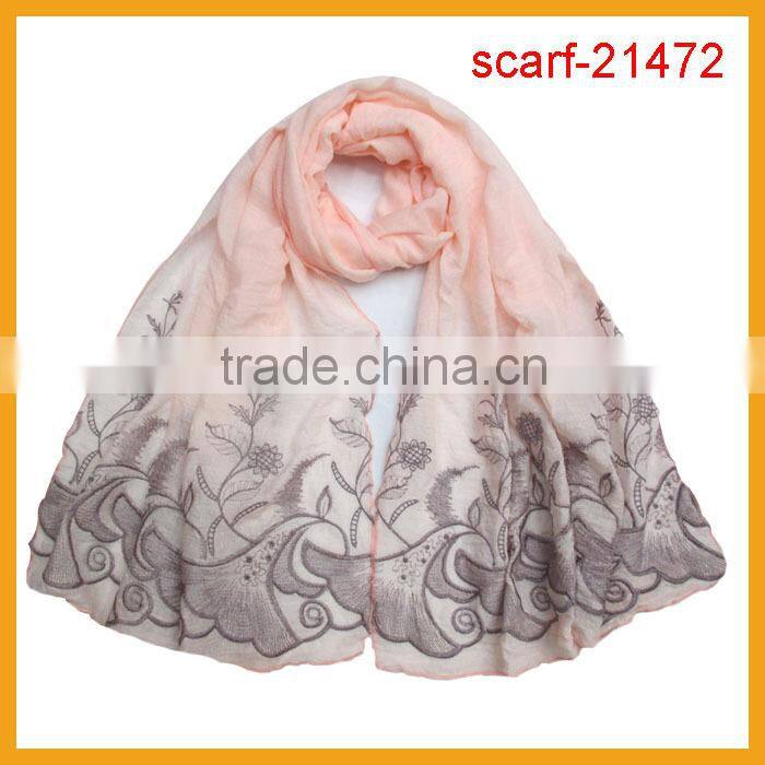 latest lady fashion scarf paisley embroidery scarf