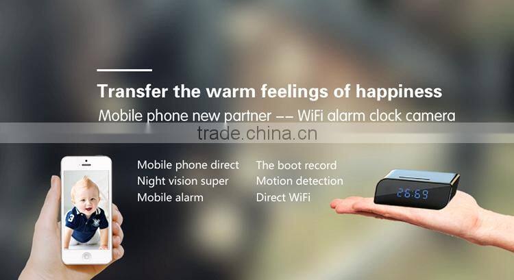 720P HD Nanny Security Night Vision Hidden Cam Camera Wifi Clock IP Camera