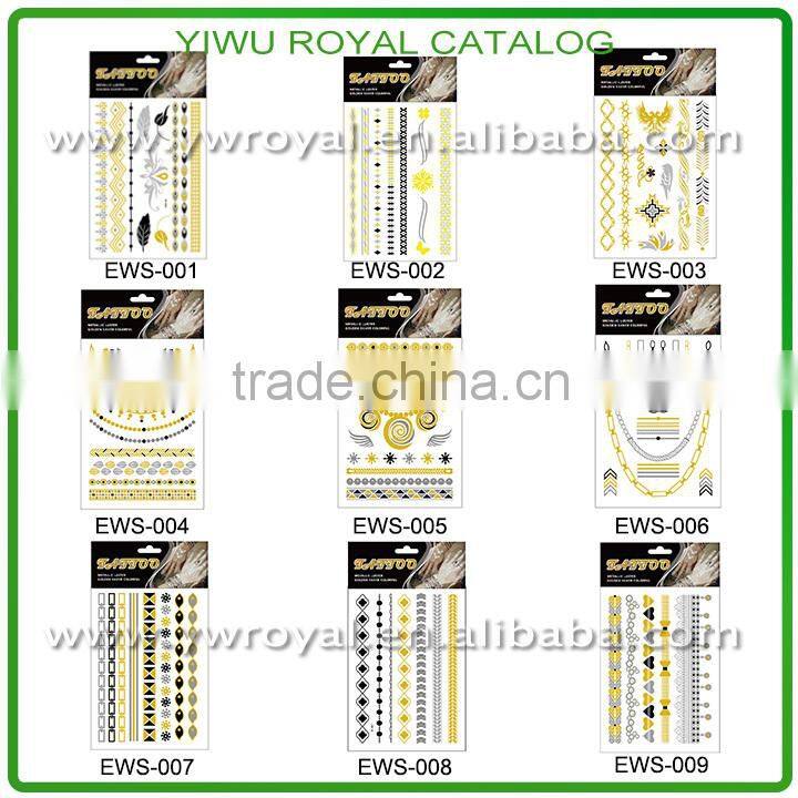 Wholesaler Flash Metallic Waterproof Temporary Tattoo