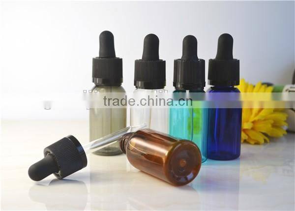 30ml pet bottles for e liquid e juice vapor with childproof cap and glass pipette hot selling