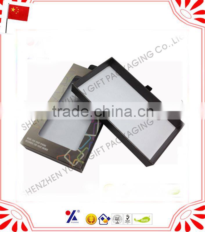 blister hang loop on mobile phone with cardbaord box