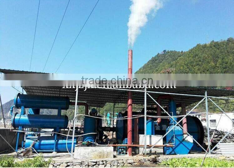 Used Waste Tyre/Plastic Recycling To Pyrolysis To Oil Machine
