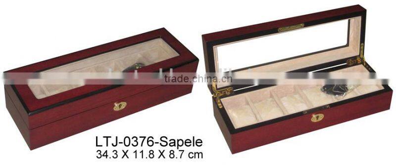 Luxury wooden watch box with lid