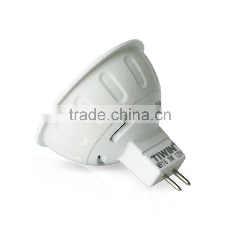 TIWIN 2015 New design CE ROHS Warm White Cool White Spot SMD 5W led mr16 12v Lamp Bulb Light