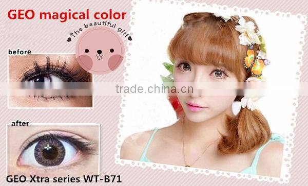 Authentic GEO WTB 7 gray color lens 14.8 mm yearly 3 tone geo contact lens