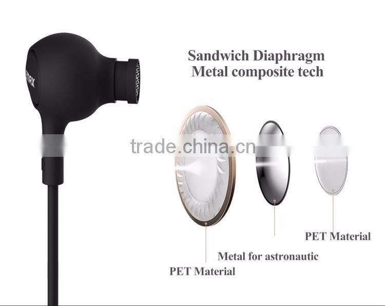 REMAX 3.5mm Metal Micro Moving Coil Unit In Ear Stereo Music headset microphone For IPhone 6S Samsung stereo headset