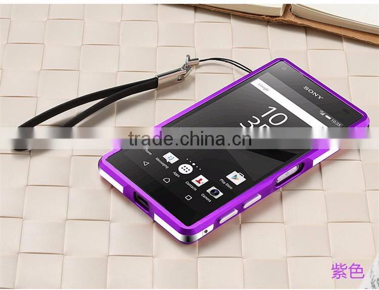 Ultrathin Aviation Screw Frame Cover Metal Aluminum Bumper for Sony Xperia Z5 Z5 Compact Back Case