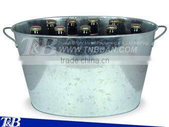 Large capacity metal coloured ice bucket