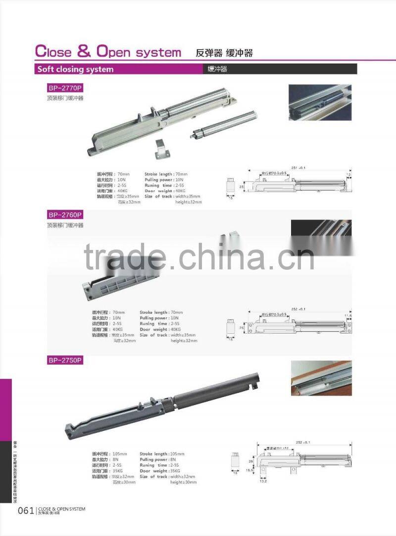 Plastic and Iron grey furniture drawers kitchen door damper