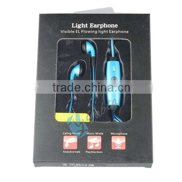 Yabta Visible Flashing EL Lighting Earbuds for Iphone