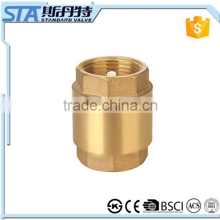 ART.4001 Durable Professional Competitive Price CW617n 1/2 inch Vertical Installation Brass Check Valve for Water, Oil and Gas