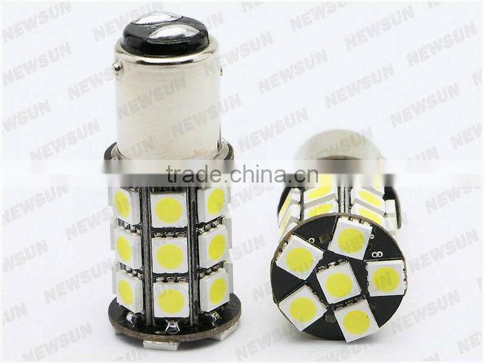 Canbus 1157 LED Brake Light BAY15D Bulbs S25 P21/5W 27 5050 SMD 7.2W 12V White Dual Intensity Tower Tail Stop Signal bulb canbus