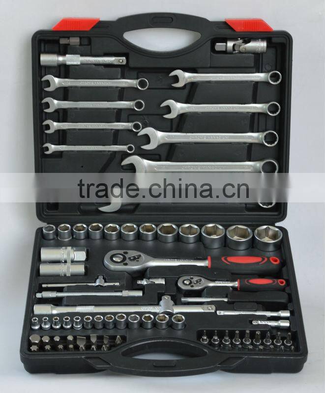 2015 High Quality-82pcs Antique Dr.1/2&1/4Socket Wrench Tool Kit Hand Tool Kit
