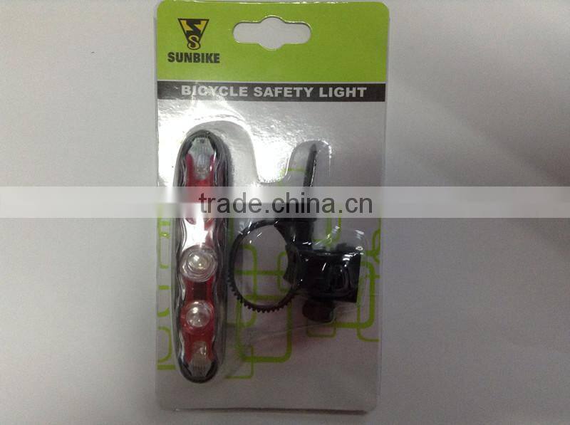 Factory direct sale nice well new design cheap red 5 led bike light