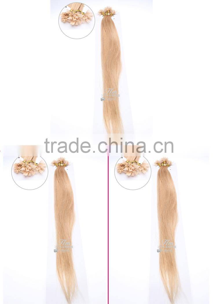 New arrival good feedback light brown nail tip hair extension