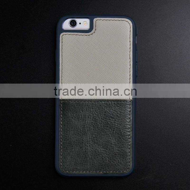 new design phone case with leather back sticked for iphone 7/7S