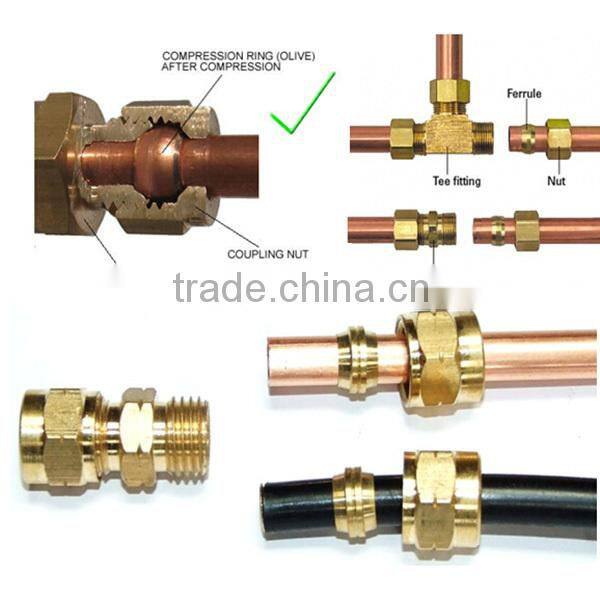Brass 90 degree Ferrule Male Elbow