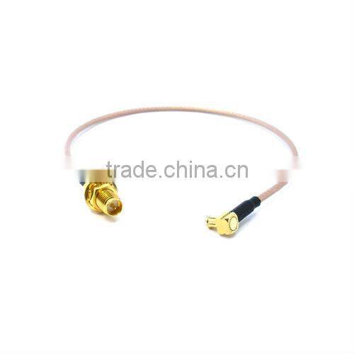 MCX-Bulkhead Cable Assembly SMA-M to SMA-F Bulkhead 0.2M