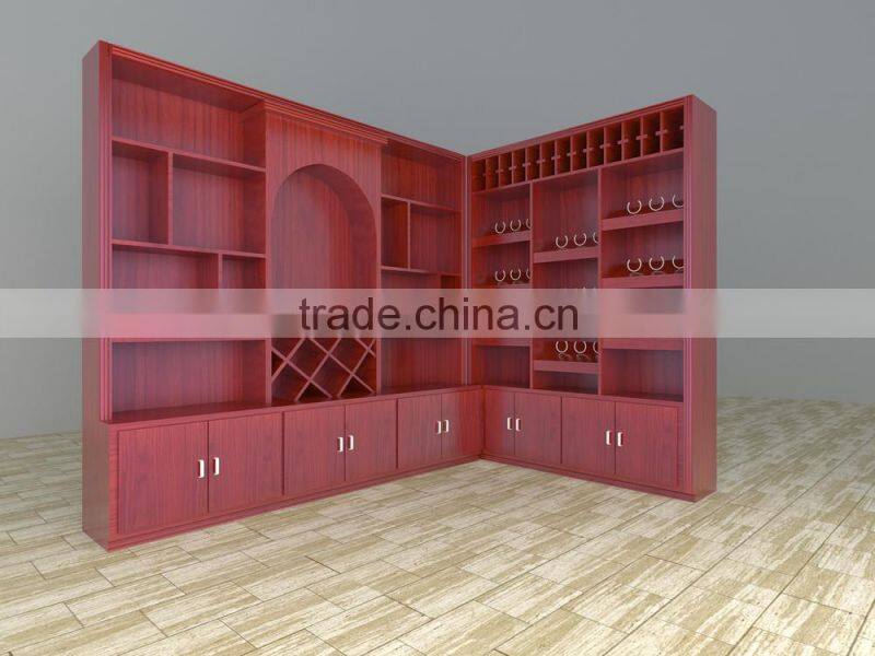 Traditional Chinese style Wooden wine cabinet,retro cellarette