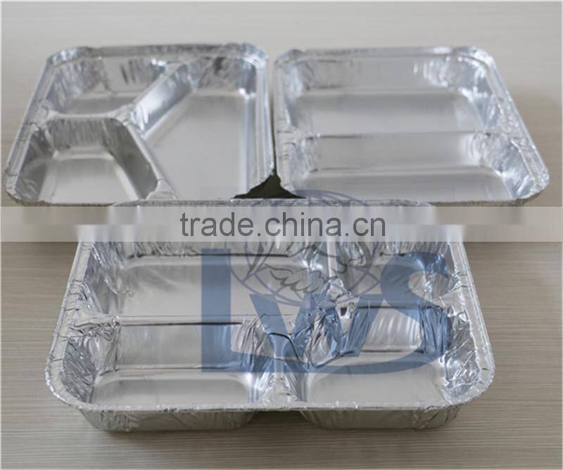 Two Compartments Alu Foil Food Container