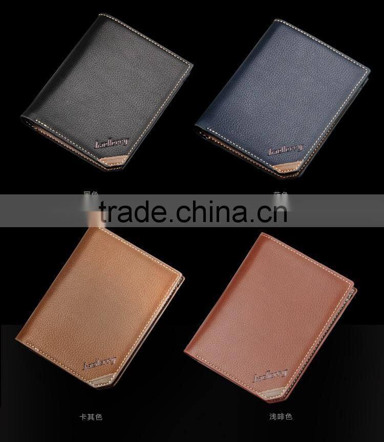 Baellery Men Business PU leather wallet for young billfold