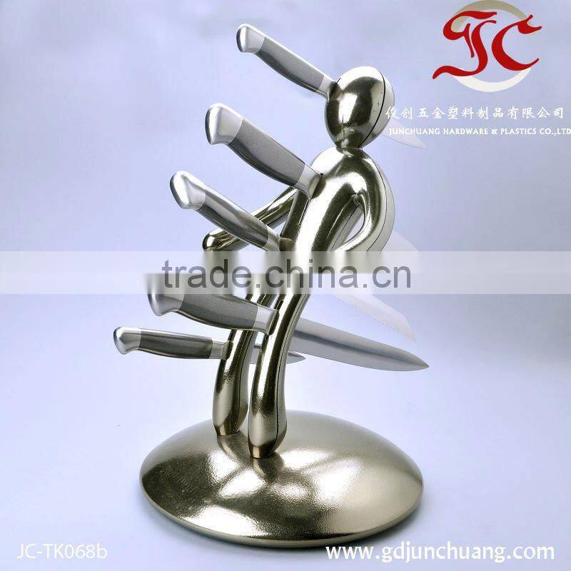 Hollow handle printing knife set with people shape block