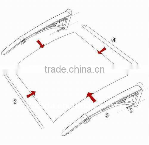 BEIER SOLA polycarbonate awning,polycarbonate door canopy awnings
