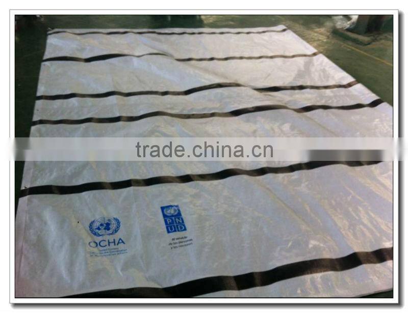 poly plastic pe tarpaulin with printing logo