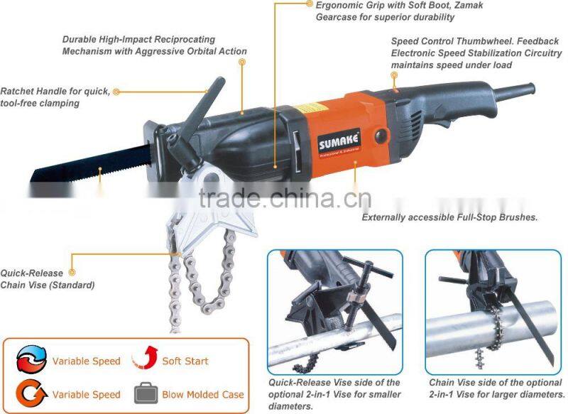 Durable high impact power electric reciprocating saw
