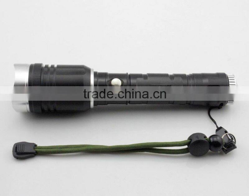 aluminum magnetic rechargeable led flashlight