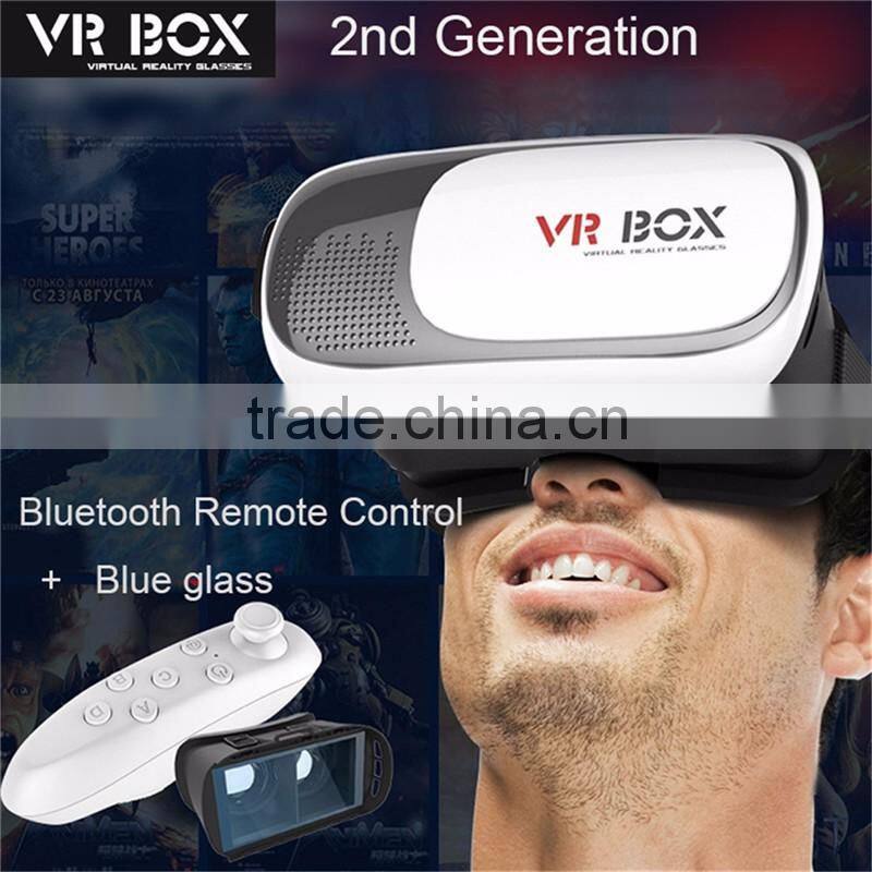 VR Box 2.0 with Joystick Remote Control Professional virtual reality 3d glasses with low price For smart phone/Tablet/Pad