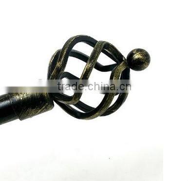 Black Gold Decorative Curtain Rod