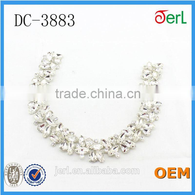 wholesale crystal rhinestone banding glass beaded chain for wedding dress