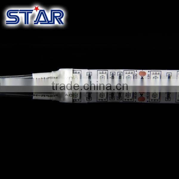 Hot selling DC12V 5050 60led/m amber flexible 5050 waterproof led strip light