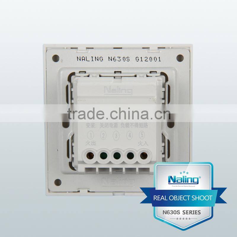 Wenzhou manufacturer pure white with silver ring fan dimmer switch